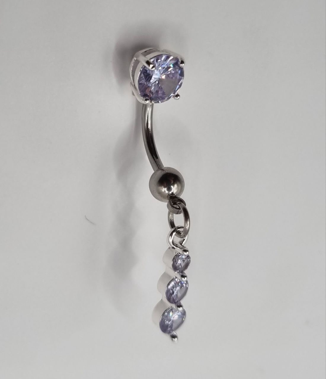 Triple Drop Belly Bar - Lavender