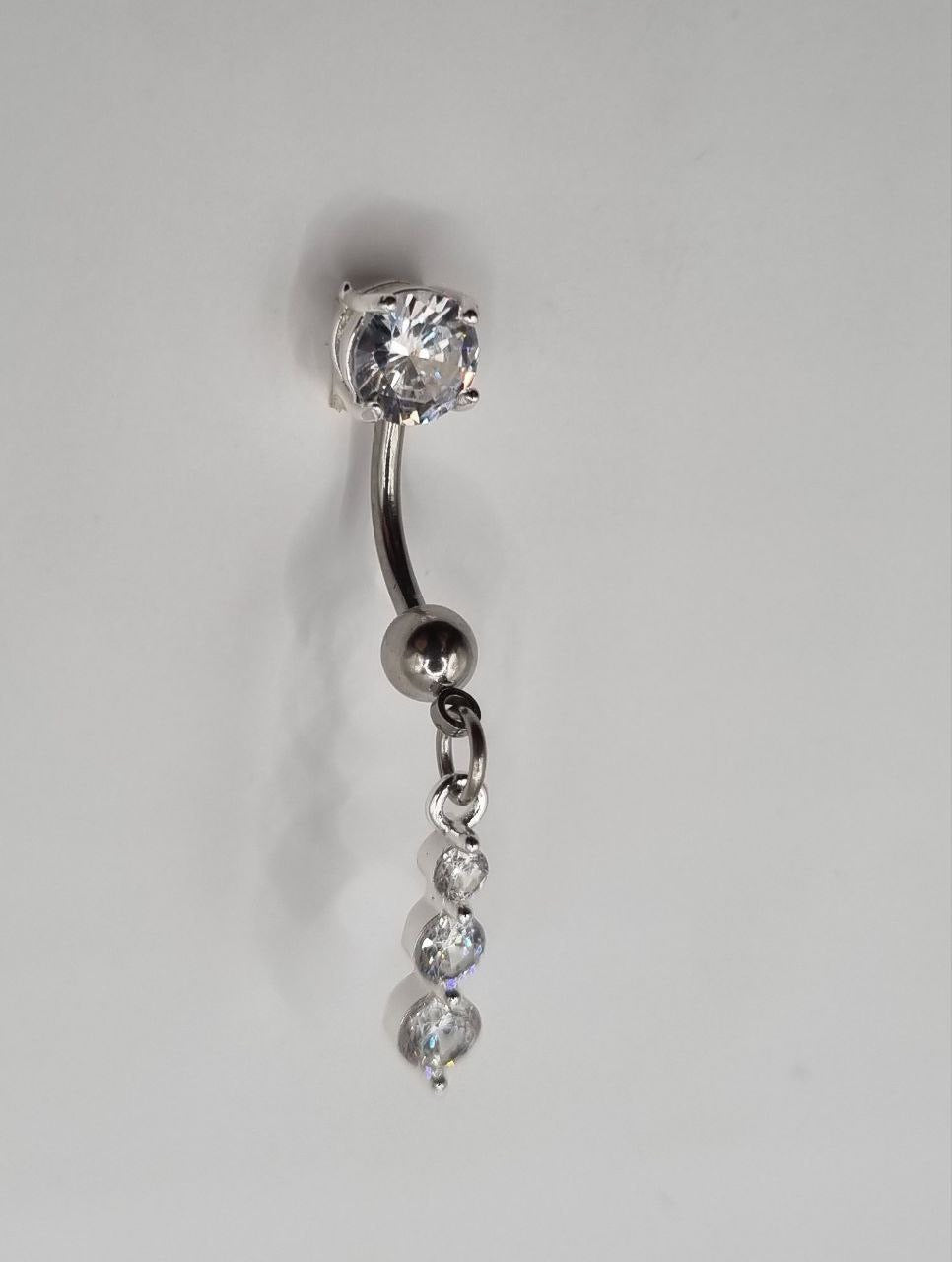 Triple Drop Belly Bar - Clear