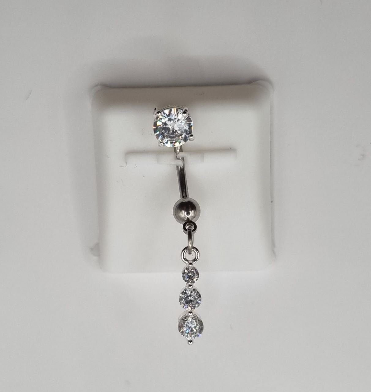 Triple Drop Belly Bar - Clear